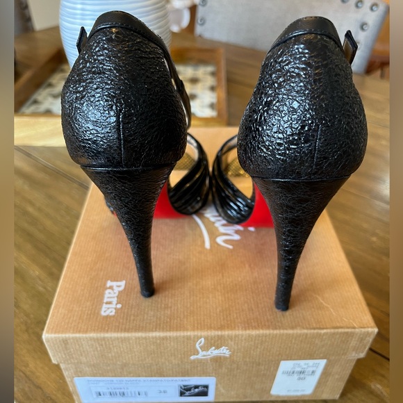 Christian Louboutin Black Strappy Heel DIVINOCHE - Picture 5 of 5